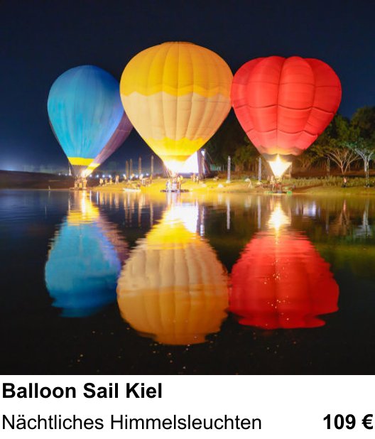 Experimenteller Fotoworkshop – Balloon Sail Kiel und Nächtliches Himmelsleuchten