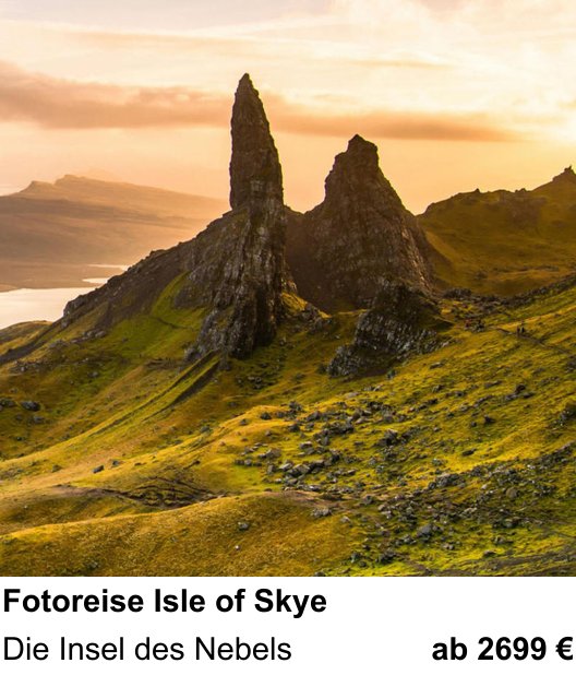 Experimenteller Fotoworkshop – Fotoreise Isle of Skye und Die Insel des Nebels