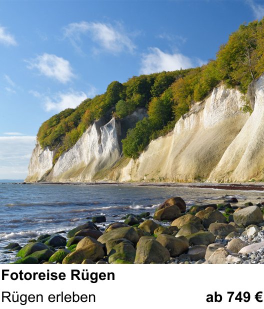 Experimenteller Fotoworkshop – Fotoreise Rügen und Rügen erleben